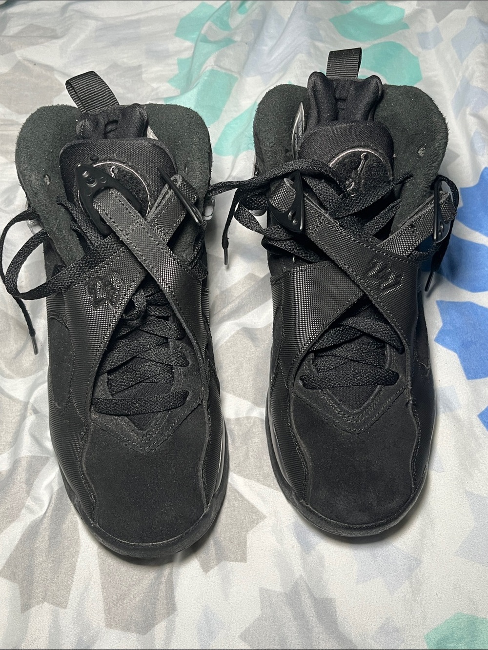 Jordan Kids Black High-Top Sneakers with Cross Strap